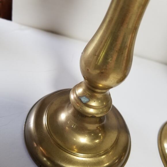 Two vintage brass candle sticks 7 1/4"   (1.1456) - Picture 7 of 10